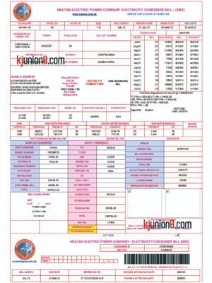 巴基斯坦电费账单 巴基斯坦电费账单