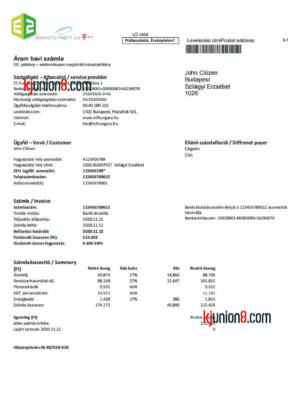 匈牙利公共事业账单 匈牙利公共事业账单