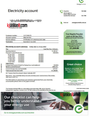 澳大利亚电力账单