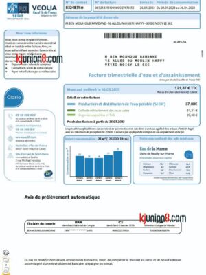 法国水费账单 法国水费账单