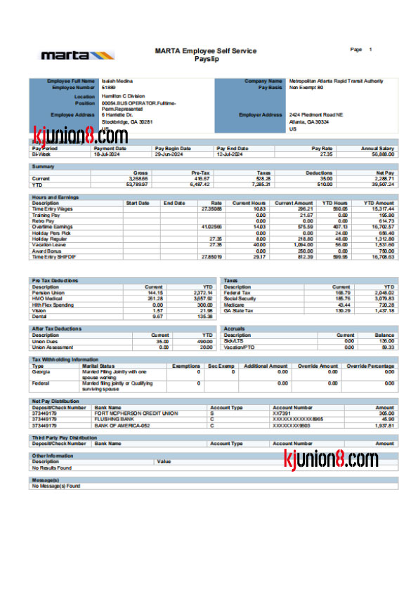 亚特兰大都会区快速运输局薪资单 亚特兰大都会区快速运输局薪资单