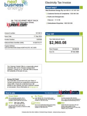 ao-da-li-ya-dian-fei-zhang-dan 澳大利亚电费账单模板,用于亚马逊地址申诉证明