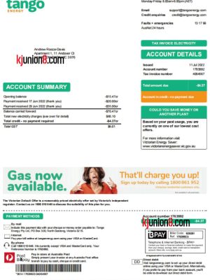 ao-da-li-ya-dian-fei-zhang-dan 澳大利亚电费模板,用于亚马逊地址申诉证明