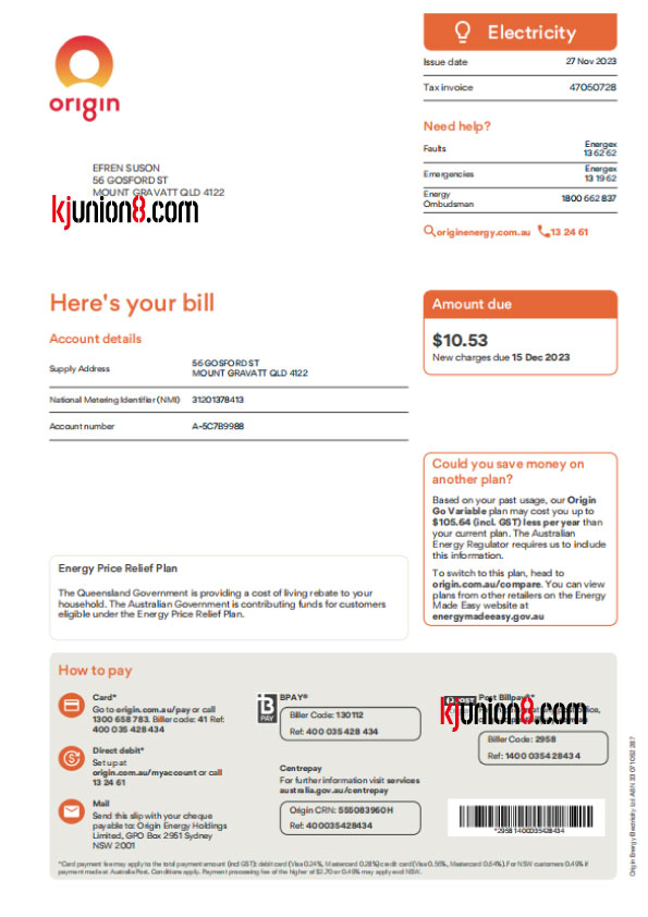 ao-da-li-ya-dian-li-zhang-dan 澳大利亚电费模板,用于亚马逊地址证明申诉