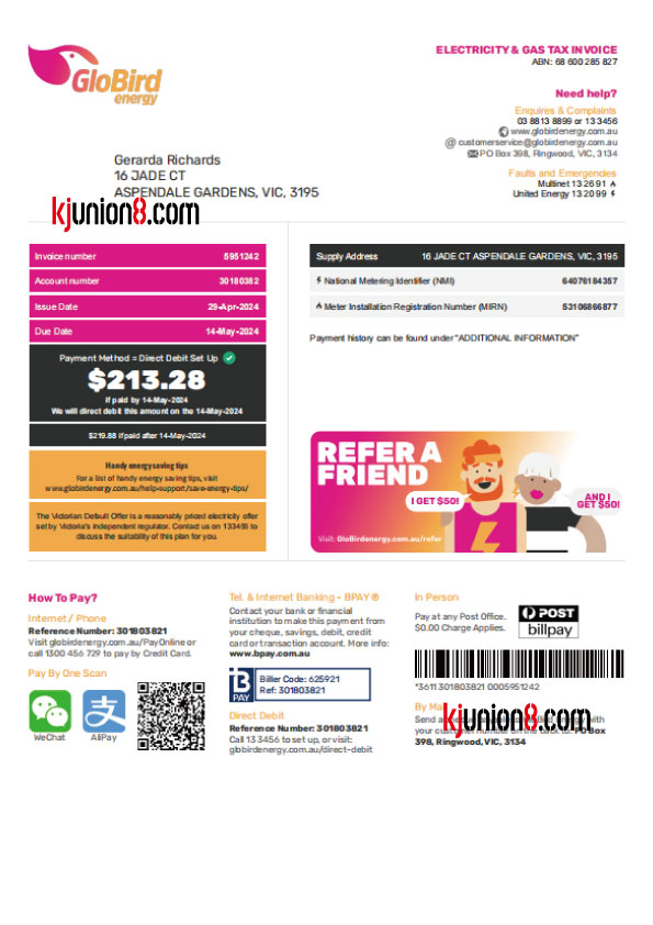 ao-da-li-ya-ran-qi-zhang-dan 澳大利亚电力+燃气账单