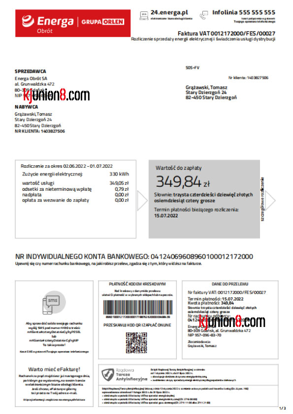 bo-lan-dian-fei-zhang-dan 波兰电费账单模板,用于亚马逊地址申诉证明