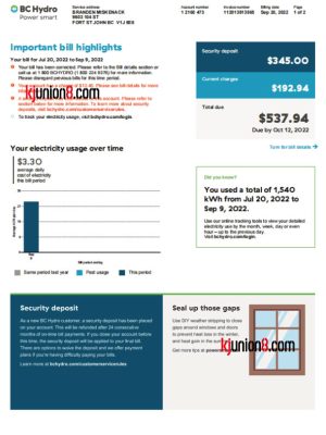 jia-na-da-shui-fei-zhang-dan 加拿大水费账单模板,用于亚马逊地址申诉证明