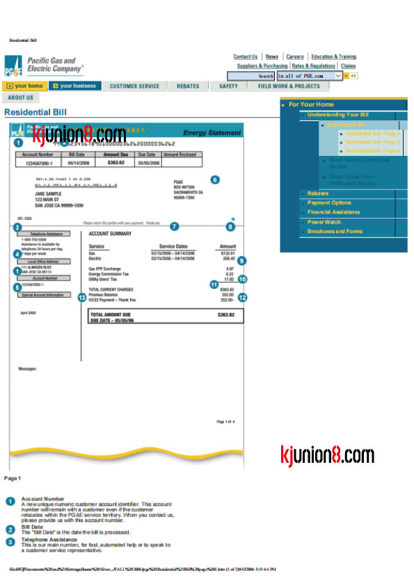 mei-guo-dian-fei-zhang-dan 美国电费账单模板,用于亚马逊地址申诉证明