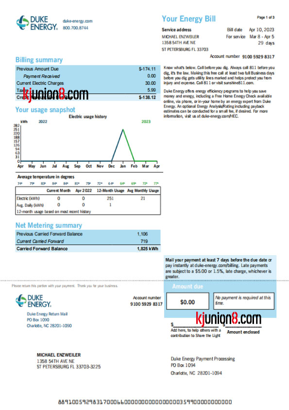 mei-guo-dian-fei-zhang-dan 美国电费账单,用于亚马逊地址申诉证明