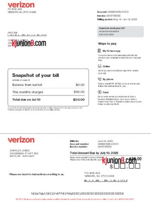 mei-guo-dian-xin-shou-ji-zhang-dan 美国电信手机账单模板,用于亚马逊地址申诉证明