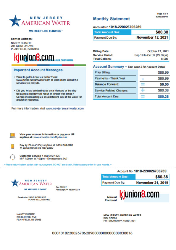 mei-guo-shui-fei-zhang-dan 美国水费账单