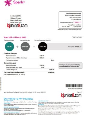 xin-xi-lan-tong-xin-zhang-dan 新西兰通信账单