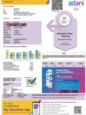 yin-du-ran-qi-zhang-dan 印度燃气账单模板,用于亚马逊,跨境电商地址申诉证明